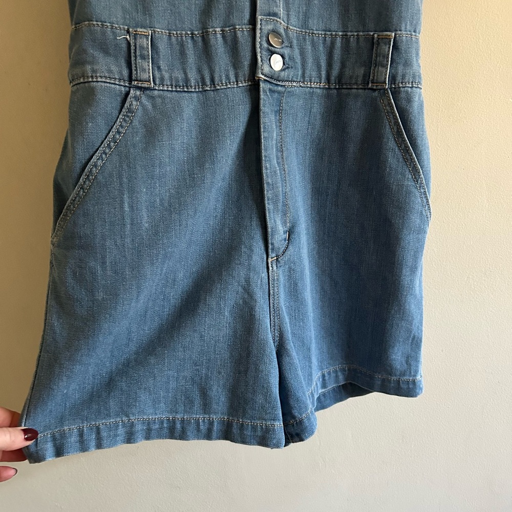 NWT Joe’s Anthropologie The Emilia Purpose Denim Romper Size Medium - Picture 12 of 16